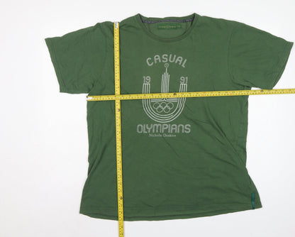 Nicholas Deakins Men’s Green 2XL Casual Olympians Graphic T-Shirt