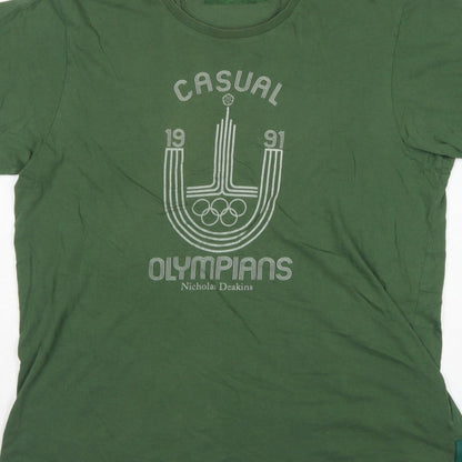 Nicholas Deakins Men’s Green 2XL Casual Olympians Graphic T-Shirt