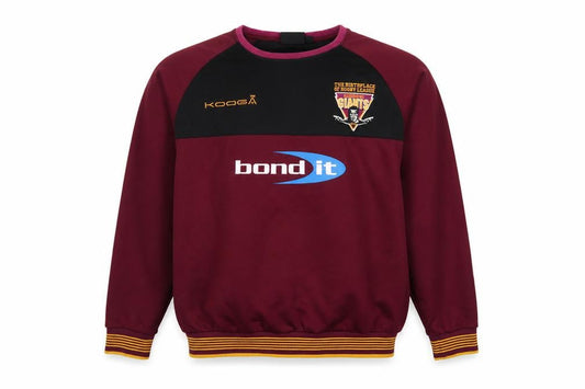 Front view of KooGa Men’s XL Multicoloured Huddersfield Giants Rugby Sweatshirt