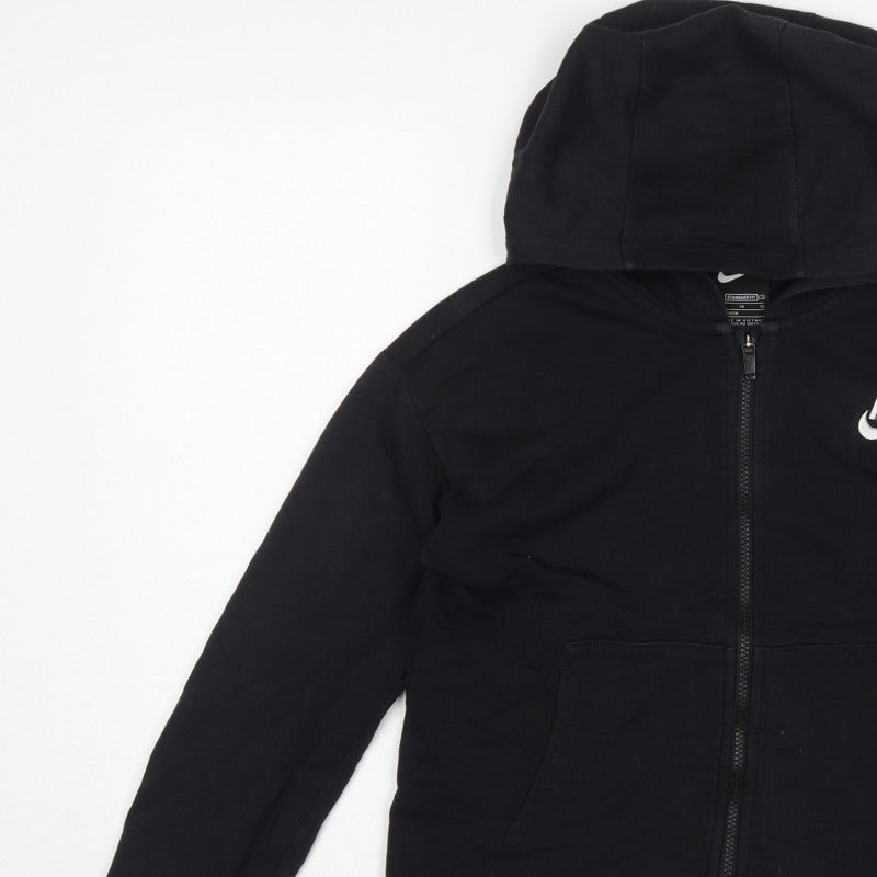 Nike Boys Black XL 13-14 Years Full Zip Hooded Hoodie Logo