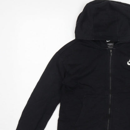 Nike Boys Black XL 13-14 Years Full Zip Hooded Hoodie Logo