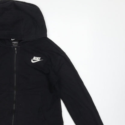 Nike Boys Black XL 13-14 Years Full Zip Hooded Hoodie Logo