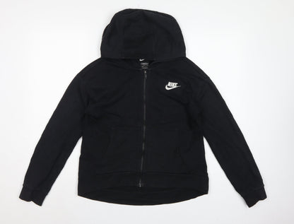 Nike Boys Black XL 13-14 Years Full Zip Hooded Hoodie Logo
