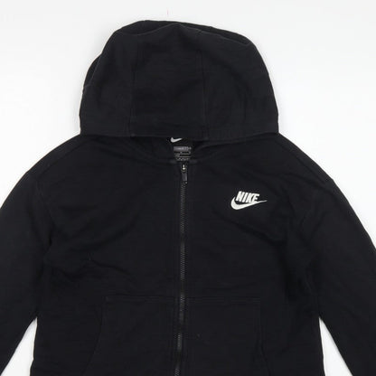 Nike Boys Black XL 13-14 Years Full Zip Hooded Hoodie Logo