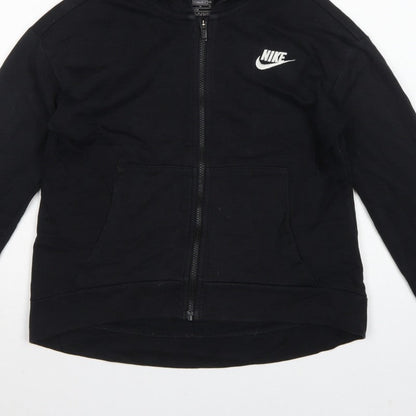 Nike Boys Black XL 13-14 Years Full Zip Hooded Hoodie Logo