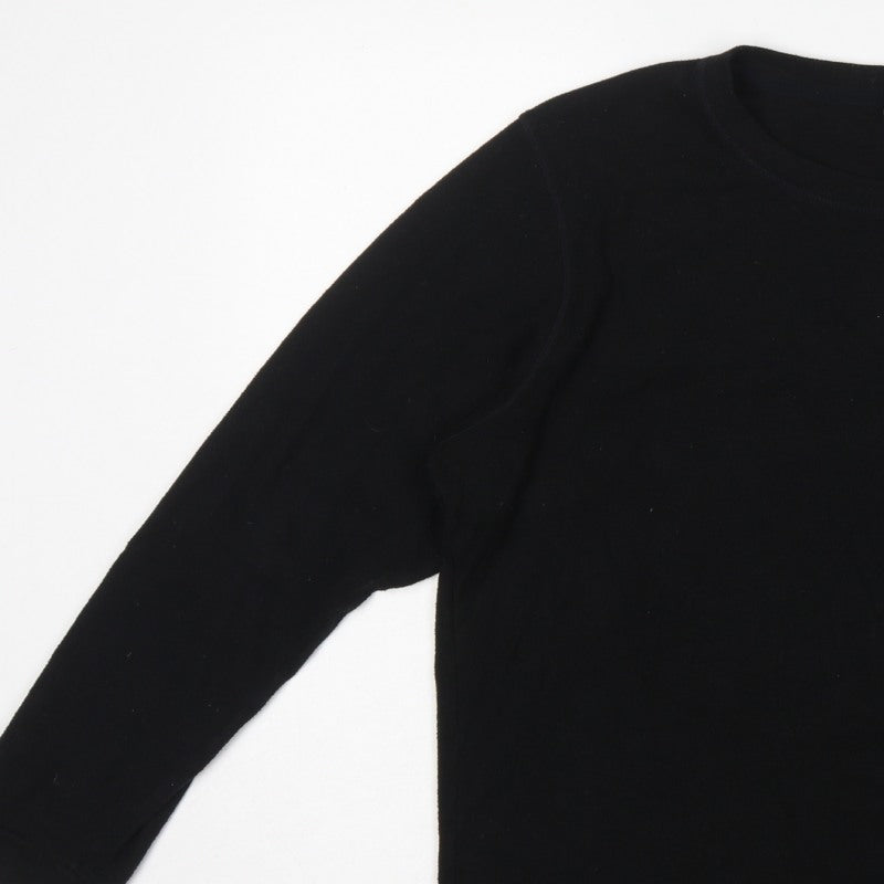UNIQLO Men’s Black XL HEATTECH Thermal Long Sleeve Crew Neck T-Shirt