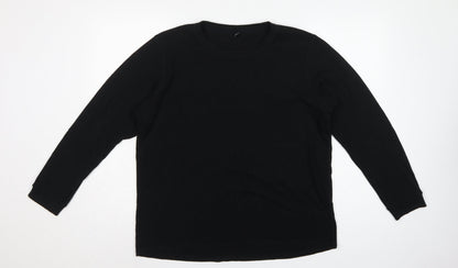 UNIQLO Men’s Black XL HEATTECH Thermal Long Sleeve Crew Neck T-Shirt