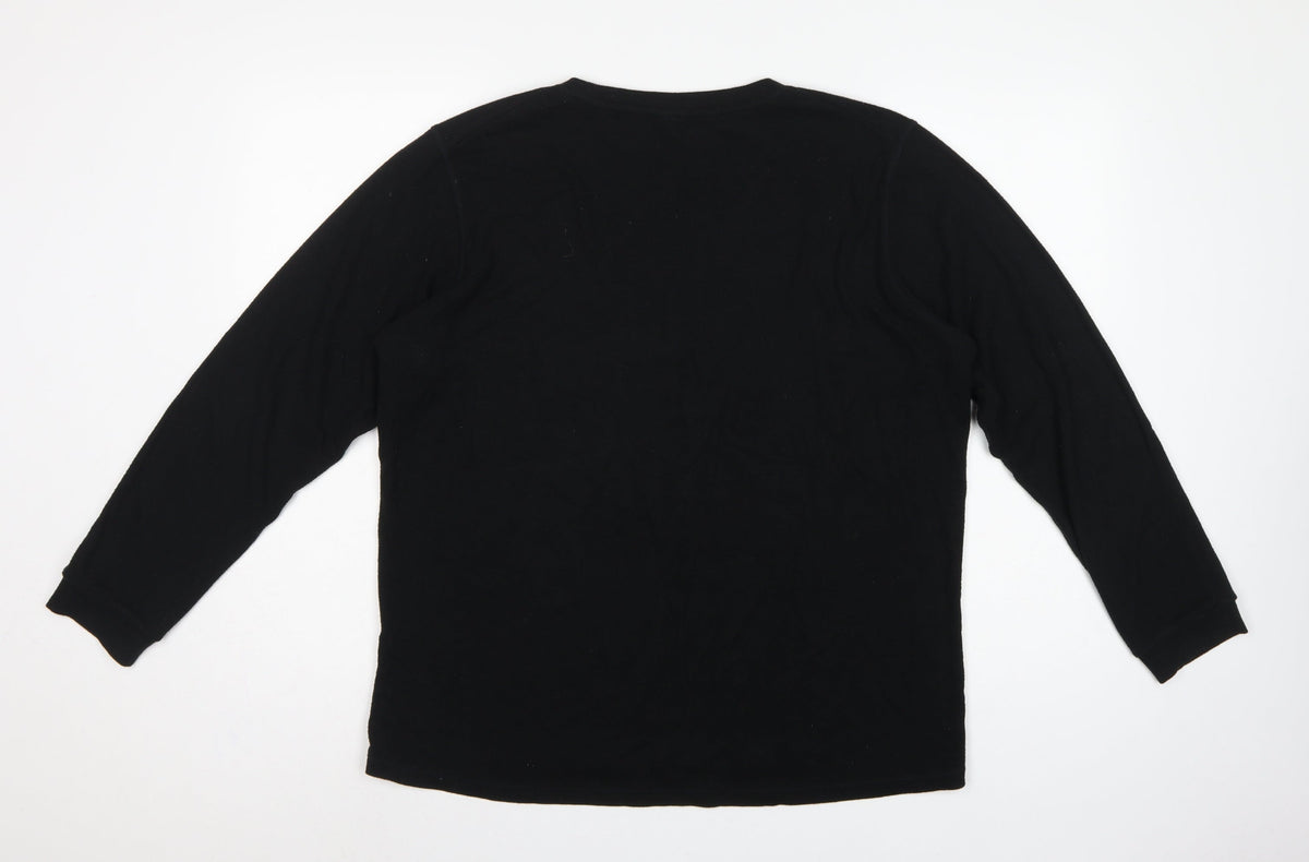 UNIQLO Men’s Black XL HEATTECH Thermal Long Sleeve Crew Neck T-Shirt