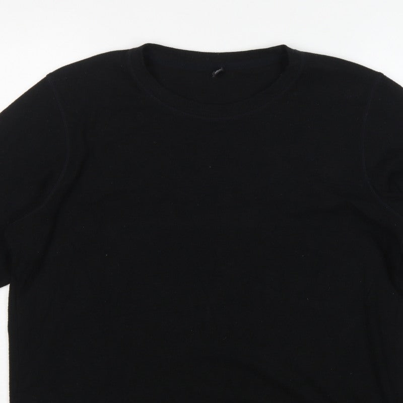 UNIQLO Men’s Black XL HEATTECH Thermal Long Sleeve Crew Neck T-Shirt