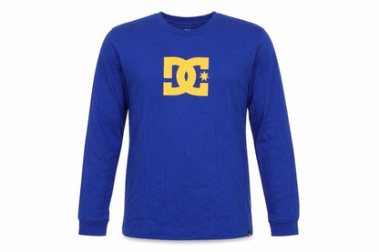 DC Boys Blue Yellow Logo Graphic Long Sleeve Pyjama Top Age 16