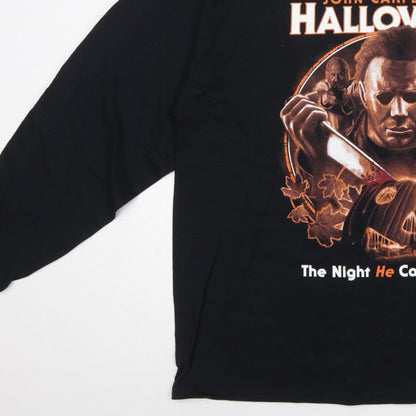 Hell On Shirts Men's Black 2XL Halloween Graphic Print Pullover Sweatshirt