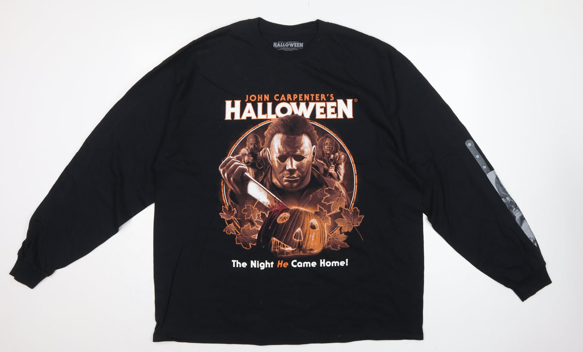 Hell On Shirts Men's Black 2XL Halloween Graphic Print Pullover Sweatshirt