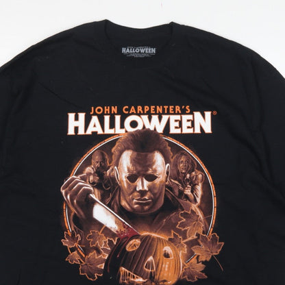 Hell On Shirts Men's Black 2XL Halloween Graphic Print Pullover Sweatshirt