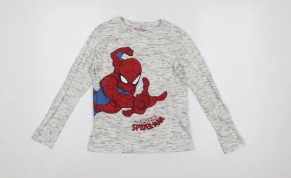 C&A Boys Grey Spider-Man Long Sleeve Pyjama Top Age 10 Years