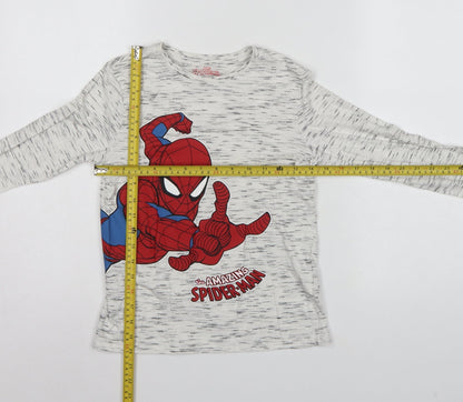 C&A Boys Grey Spider-Man Long Sleeve Pyjama Top Age 10 Years