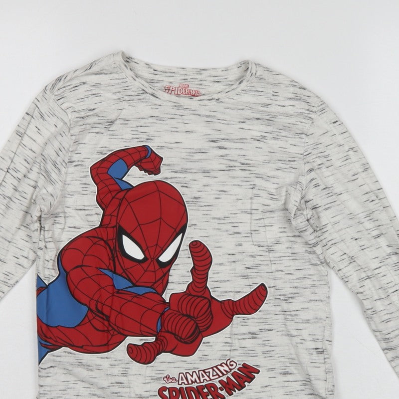 C&A Boys Grey Spider-Man Long Sleeve Pyjama Top Age 10 Years