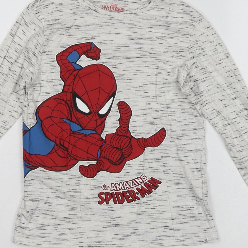 C&A Boys Grey Spider-Man Long Sleeve Pyjama Top Age 10 Years