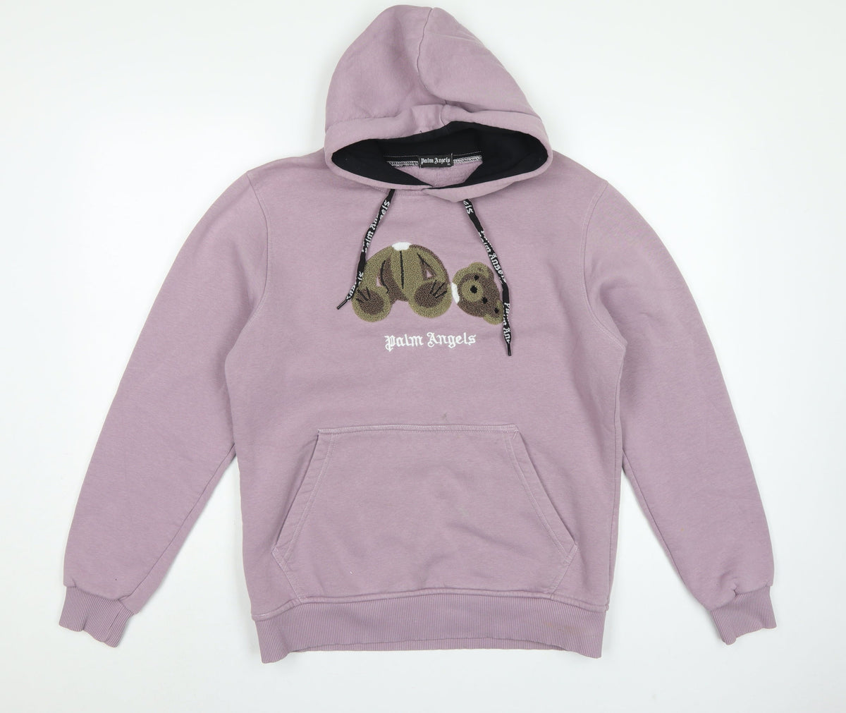Palm Angels Women’s Pink XL Pullover Hoodie Embroidered Logo