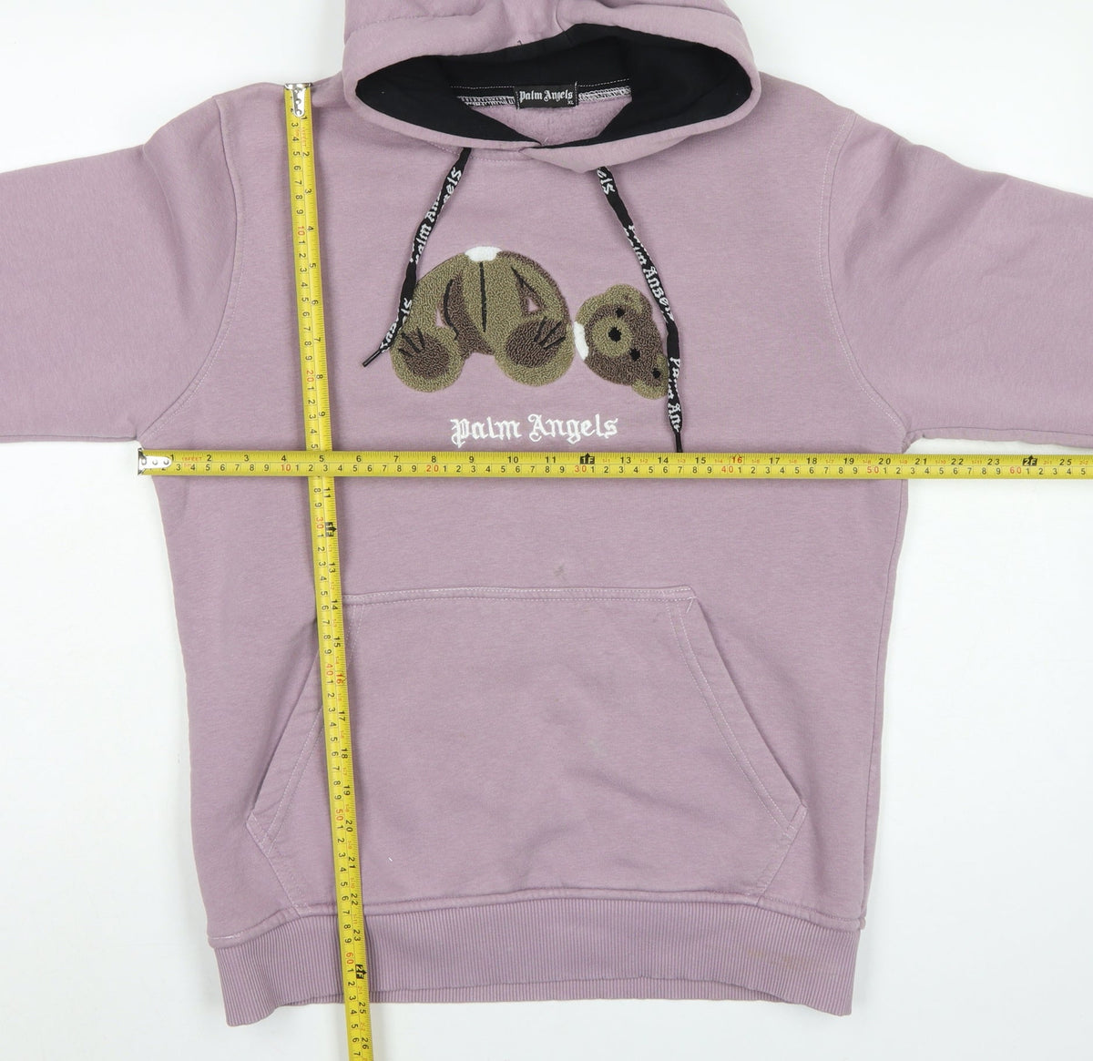 Palm Angels Women’s Pink XL Pullover Hoodie Embroidered Logo