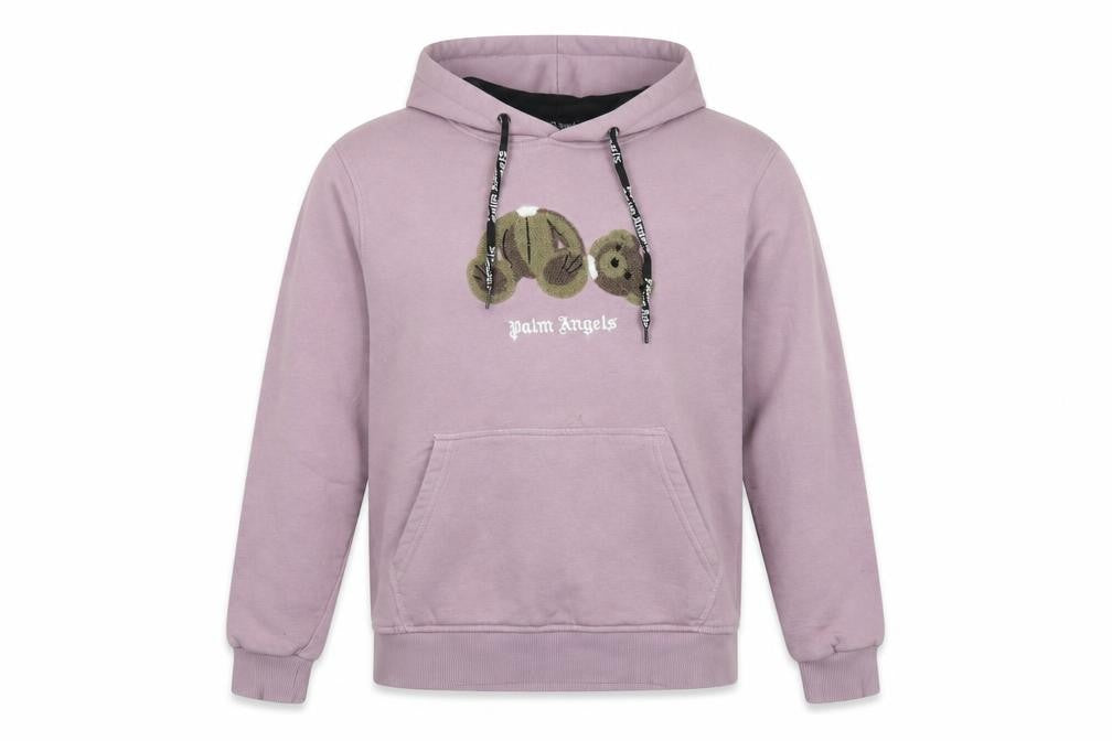 Palm Angels Women’s Pink XL Pullover Hoodie Embroidered Logo