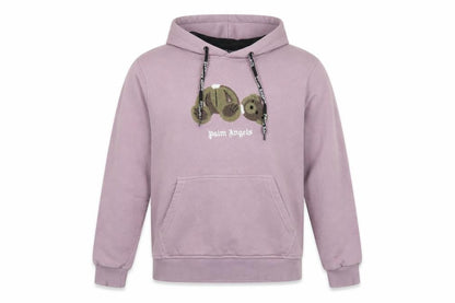 Palm Angels Women’s Pink XL Pullover Hoodie Embroidered Logo