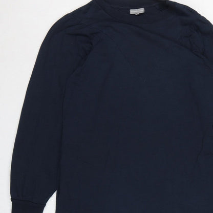 Oliver Bonas Women Blue UK 12 Jumper Dress Long Sleeve Cotton