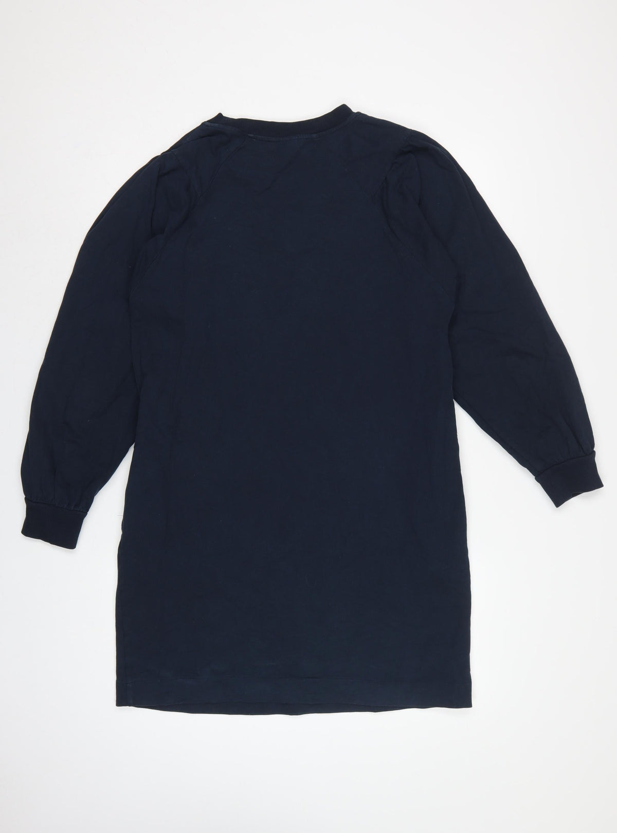 Oliver Bonas Women Blue UK 12 Jumper Dress Long Sleeve Cotton