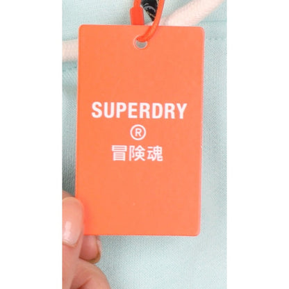 Superdry Women Green UK 12 Rainbow Stripe Logo Pullover Hoodie