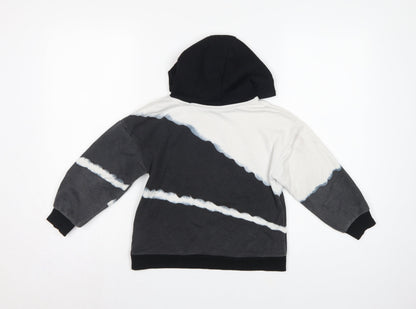 Marvel Boys Black White Spider-Man Hoodie 5-6 Years Graphic Pullover