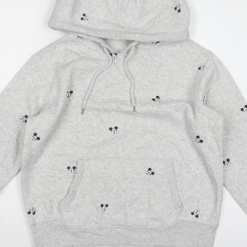 H&M L.O.G.G. Women Grey S Mickey Mouse Hooded Pullover Sweatshirt