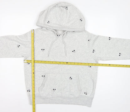 H&M L.O.G.G. Women Grey S Mickey Mouse Hooded Pullover Sweatshirt
