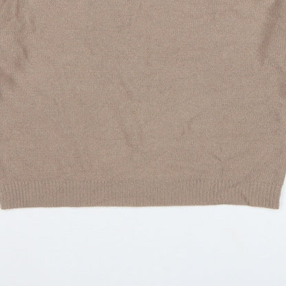 Brave Soul Women's Beige S Crew Neck Knit Pullover Jumper