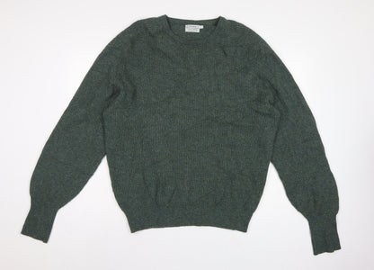 Pakeman Catto & Carter Men’s Green L Pure Wool Crew Neck Jumper