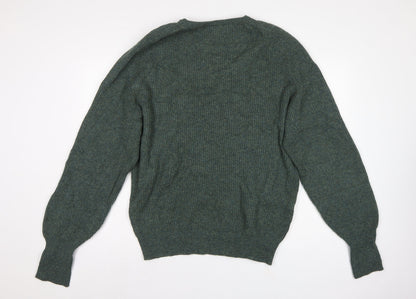 Pakeman Catto & Carter Men’s Green L Pure Wool Crew Neck Jumper