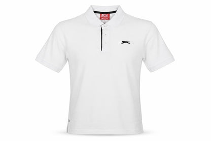 Slazenger Men's White XS Polo Shirt Logo Contrast Trim Short Sleeve
