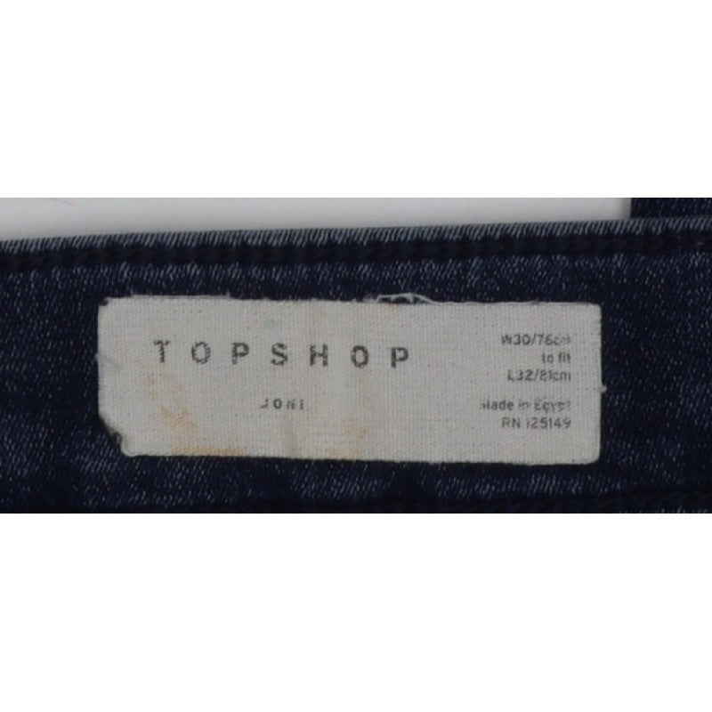 Topshop Women’s Blue UK 12 Joni High Waist Skinny Jeans W30 L32