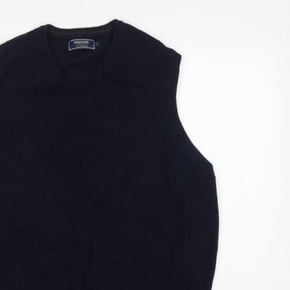 Maine New England Classics Men’s Blue L Cotton V-Neck Knit Vest