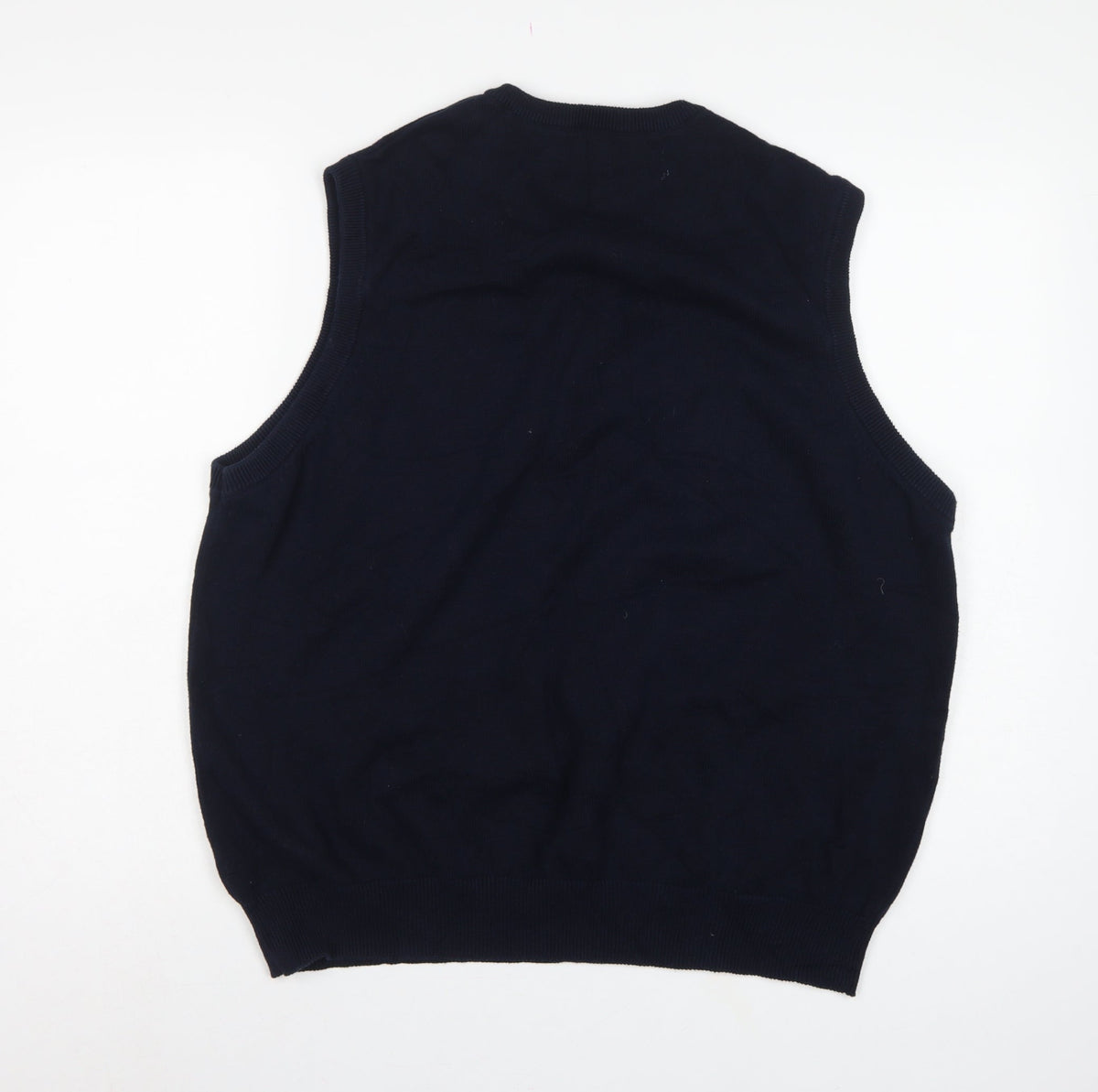 Maine New England Classics Men’s Blue L Cotton V-Neck Knit Vest