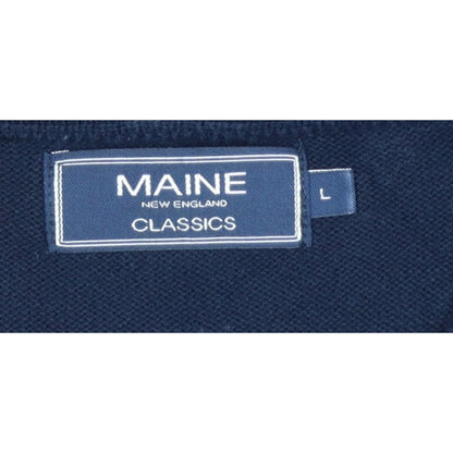 Maine New England Classics Men’s Blue L Cotton V-Neck Knit Vest