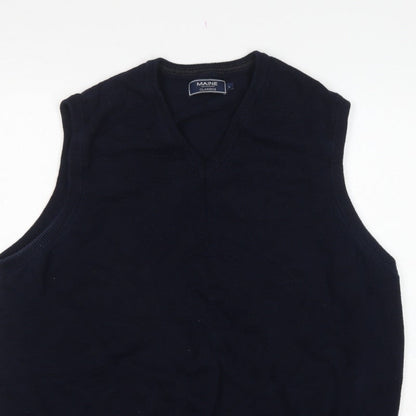 Maine New England Classics Men’s Blue L Cotton V-Neck Knit Vest