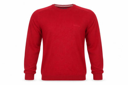 Ben Sherman Men's Red M Crew Neck Knit Pullover Jumper Logo