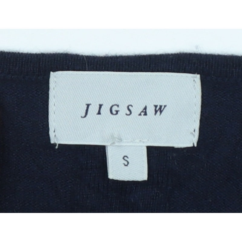 Jigsaw Women’s Blue Cowl Neck Fine Knit Jumper Size S Cashmere Silk