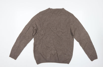 Marks & Spencer Men’s Brown Lambswool V-Neck Pullover Jumper M