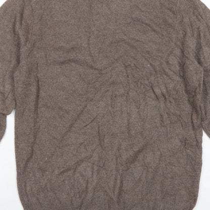 Marks & Spencer Men’s Brown Lambswool V-Neck Pullover Jumper M
