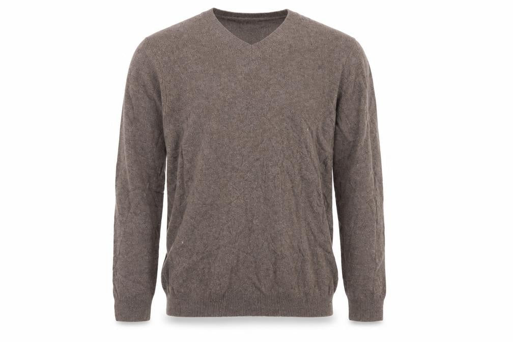 Marks & Spencer Men’s Brown Lambswool V-Neck Pullover Jumper M