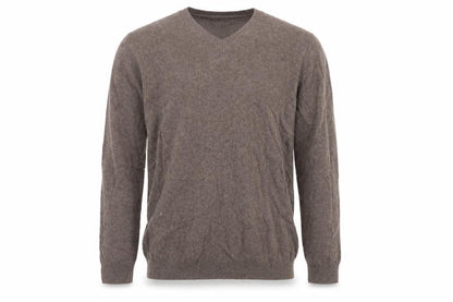 Marks & Spencer Men’s Brown Lambswool V-Neck Pullover Jumper M
