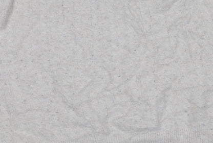 Tommy Hilfiger Women’s Ivory L Cable Knit Roll Neck Pullover Jumper