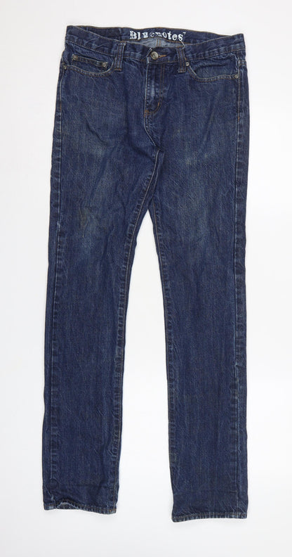 Bluenotes Men’s Blue W32 Straight Leg 100% Cotton Dark Wash Jeans