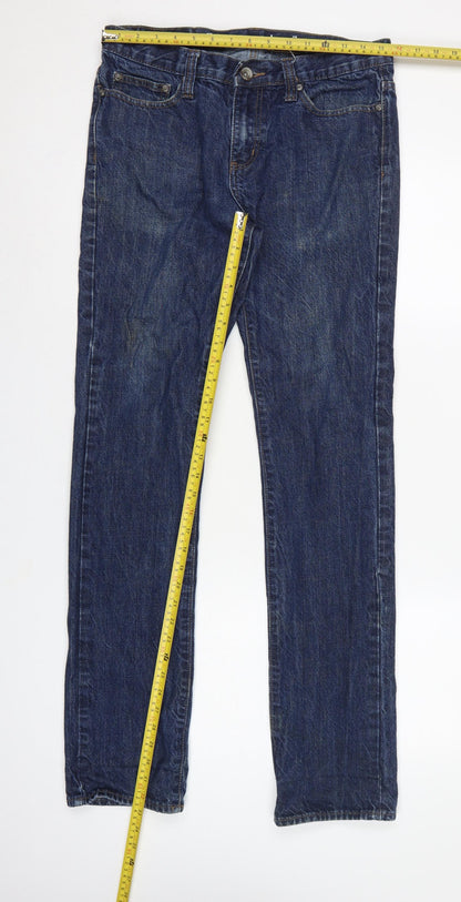 Bluenotes Men’s Blue W32 Straight Leg 100% Cotton Dark Wash Jeans