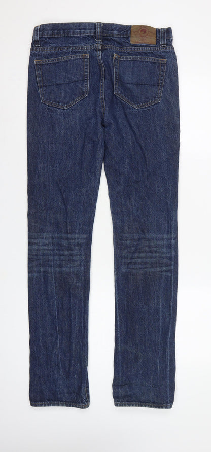 Bluenotes Men’s Blue W32 Straight Leg 100% Cotton Dark Wash Jeans